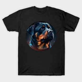 Rottweiler portrait (circular) T-Shirt